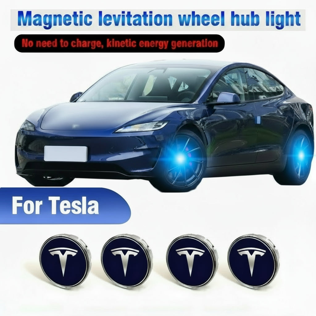 LED Flytende Senterkopper for Tesla – 4 stk (57 mm)