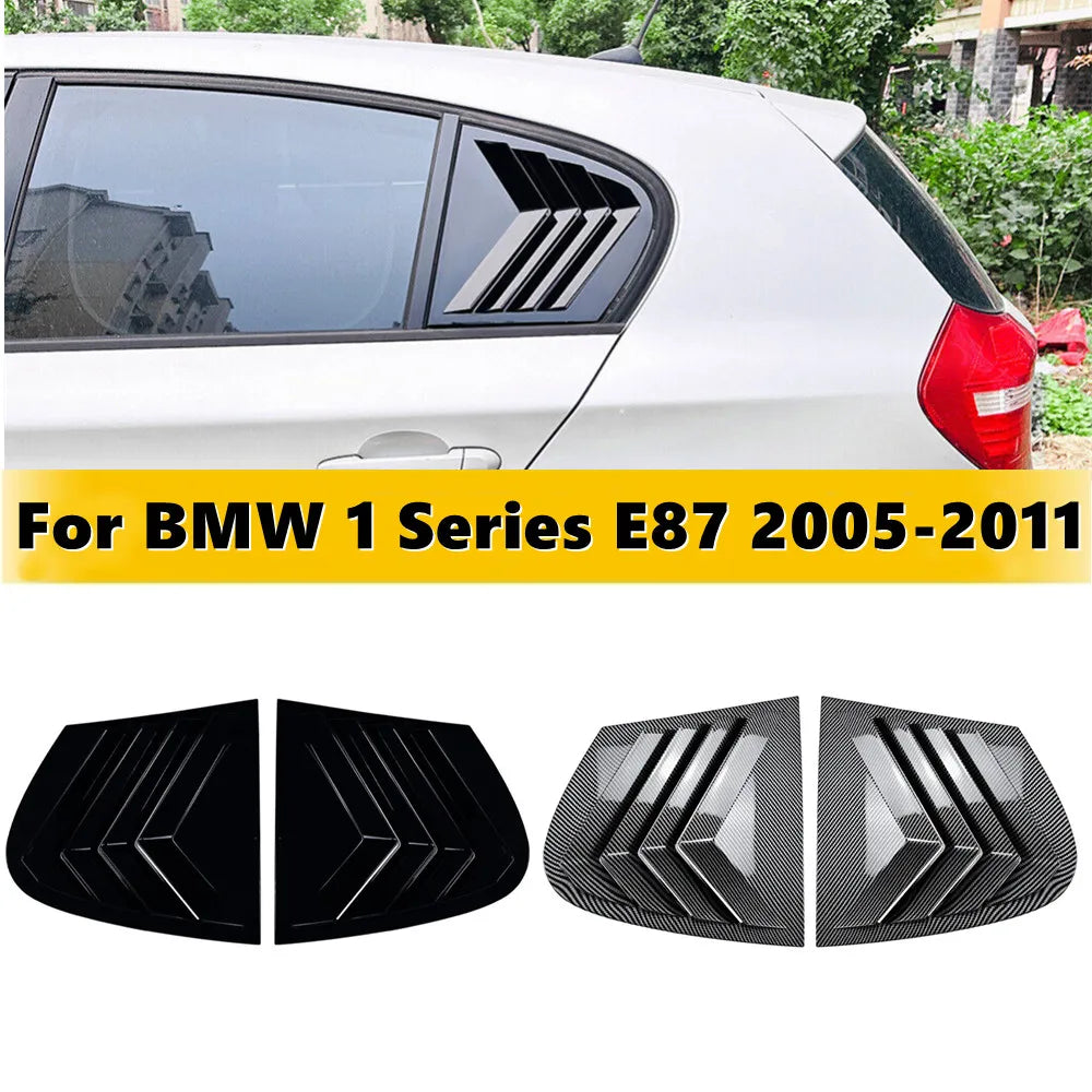 Bakre vindusdeksel / sidevent i karbonlook for BMW 1-serie E87 (2005–2011)