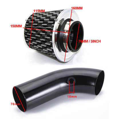Cold Air Intake Kit – 76 mm Sportsluftfilter med rør