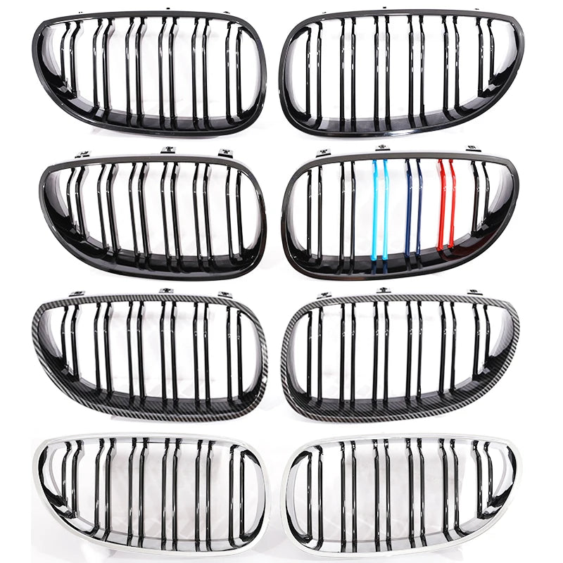 Nyregrill i gloss black / karbonlook for BMW 5-serie E60/E61 (2004–2009)
