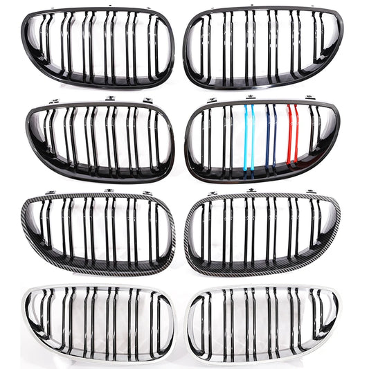 Nyregrill i gloss black / karbonlook for BMW 5-serie E60/E61 (2004–2009)