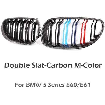 Nyregrill i gloss black / karbonlook for BMW 5-serie E60/E61 (2004–2009)