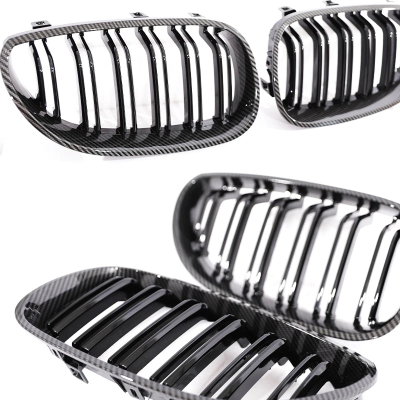Nyregrill i gloss black / karbonlook for BMW 5-serie E60/E61 (2004–2009)