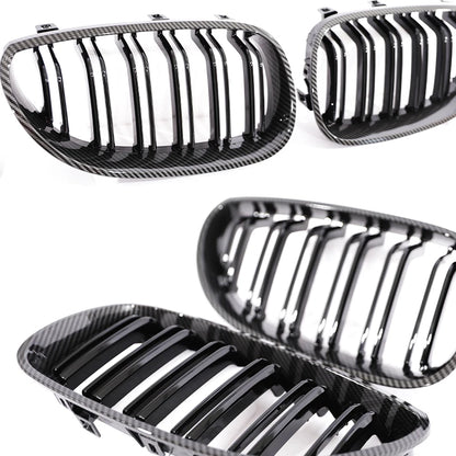 Nyregrill i gloss black / karbonlook for BMW 5-serie E60/E61 (2004–2009)