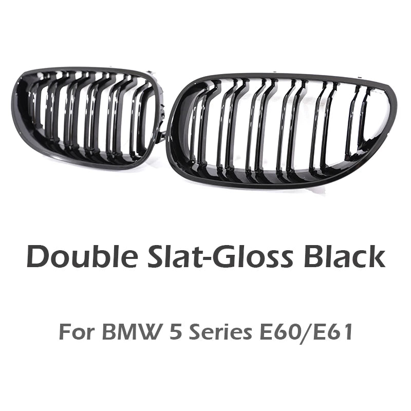 Nyregrill i gloss black / karbonlook for BMW 5-serie E60/E61 (2004–2009)