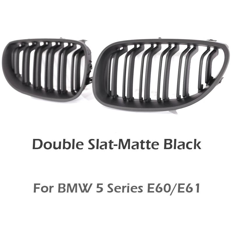 Nyregrill i gloss black / karbonlook for BMW 5-serie E60/E61 (2004–2009)