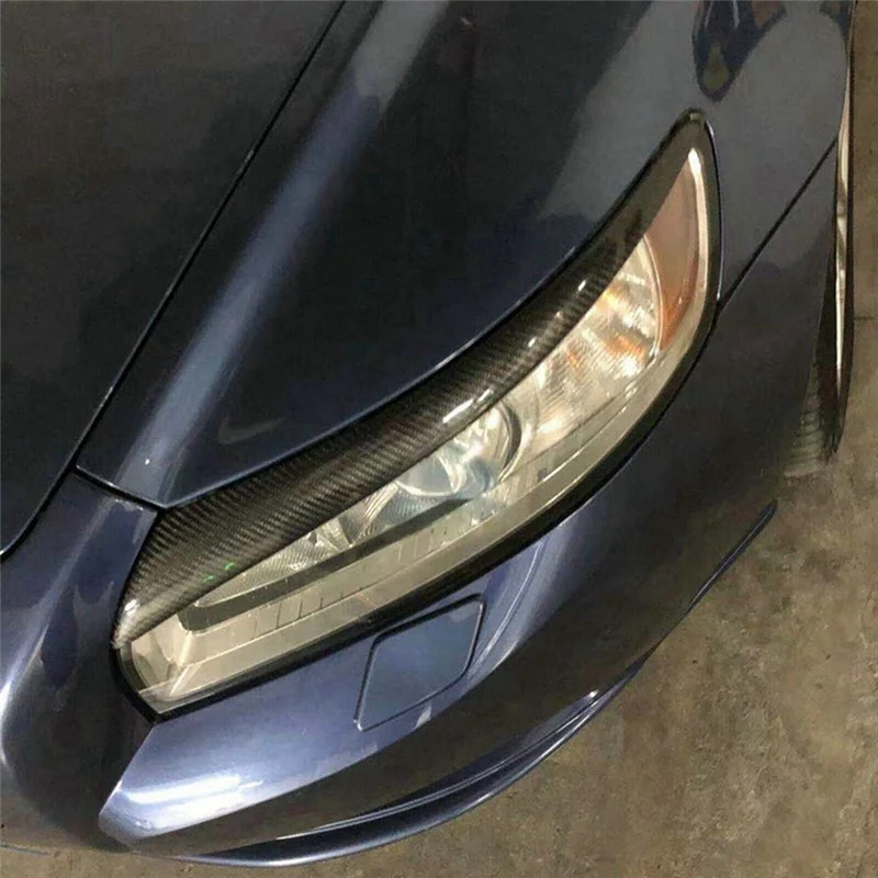 Karbonlook frontlykt-øyelokk (eyebrow trim) for Volvo S40/V50 (2004–2012)