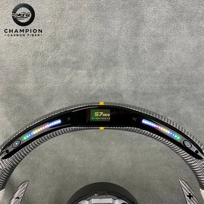 Custom BMW F-serie ratt med karbon-look og LED-display