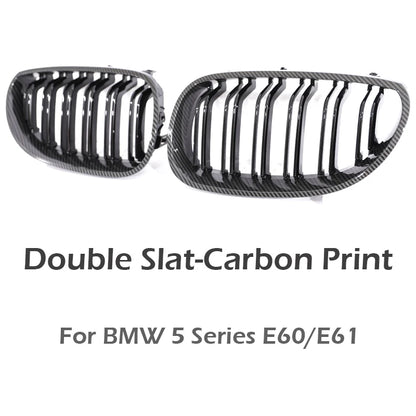 Nyregrill i gloss black / karbonlook for BMW 5-serie E60/E61 (2004–2009)