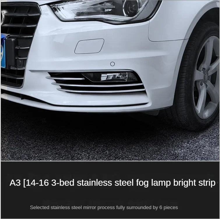 Audi A3 Front Tåkelys Dekorlist – Rustfritt Stål Trim