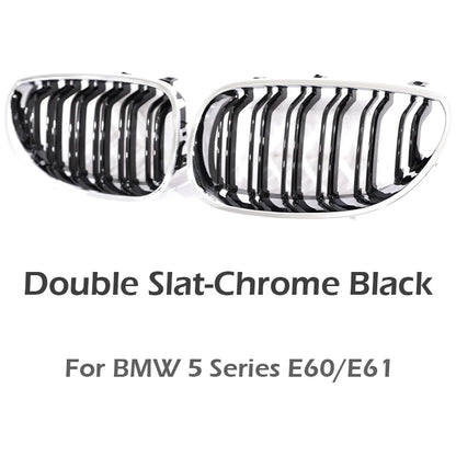 Nyregrill i gloss black / karbonlook for BMW 5-serie E60/E61 (2004–2009)