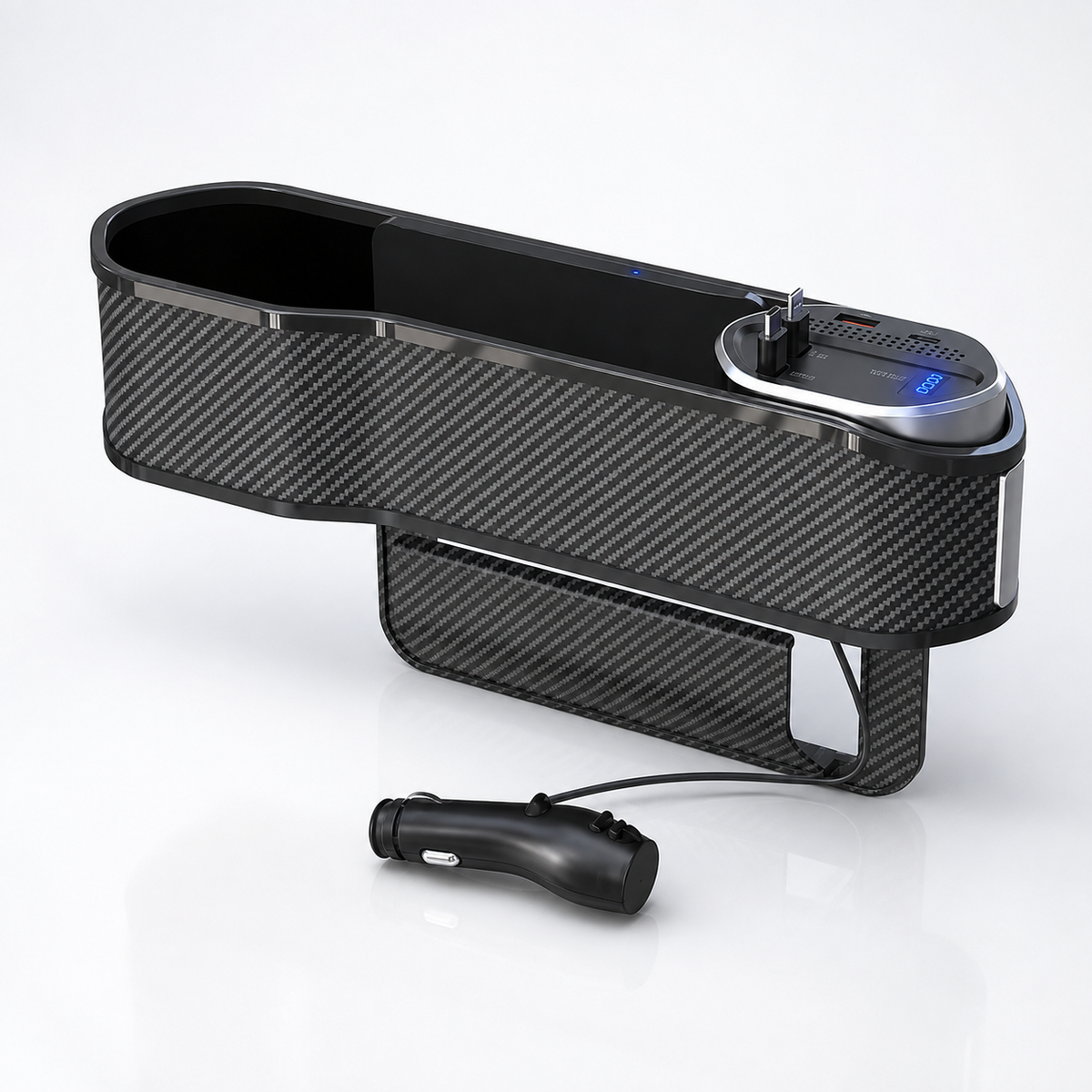 SmartStore 4-i-1 oppbevaring, koppholder, mobilholder og lader
