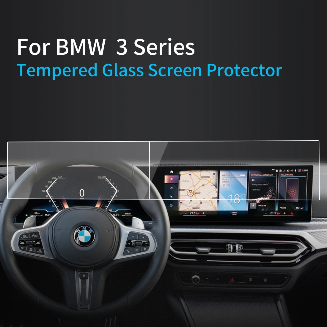Skjermbeskytter i Herdet Glass til BMW 3-Serie 2023 (G20)