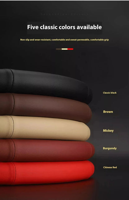 Karbonstil rattrekk i skinn for Volvo