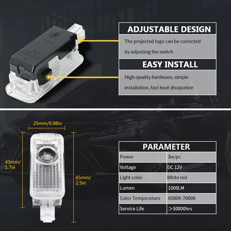 LED velkomstlys for dør – SEAT FR / Exeo