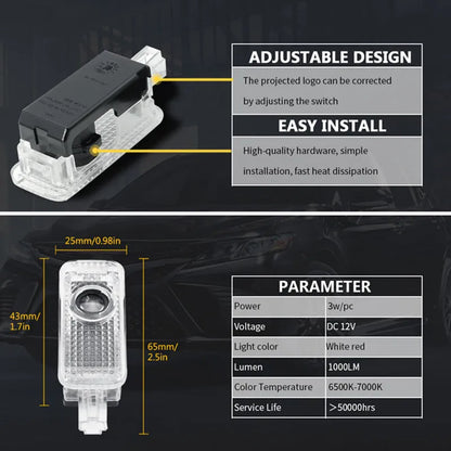 LED velkomstlys for dør – SEAT FR / Exeo