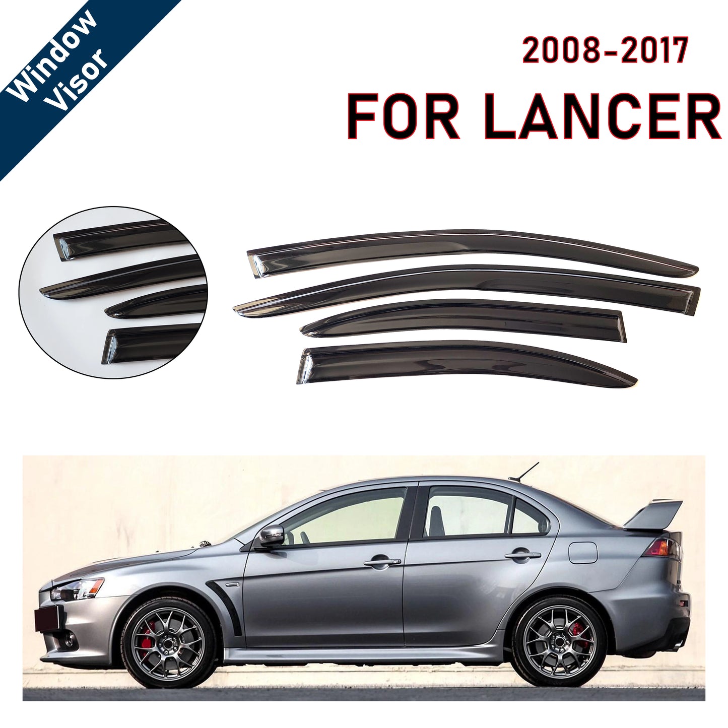 Vindavvisere Mitsubishi Lancer 2008-2017