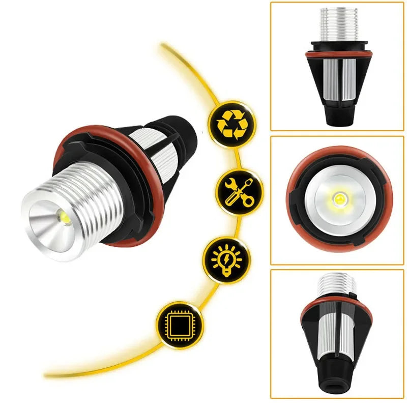 LED Angel Eyes – 2 stk for BMW E-serie (E39–E87) – Plug & Play