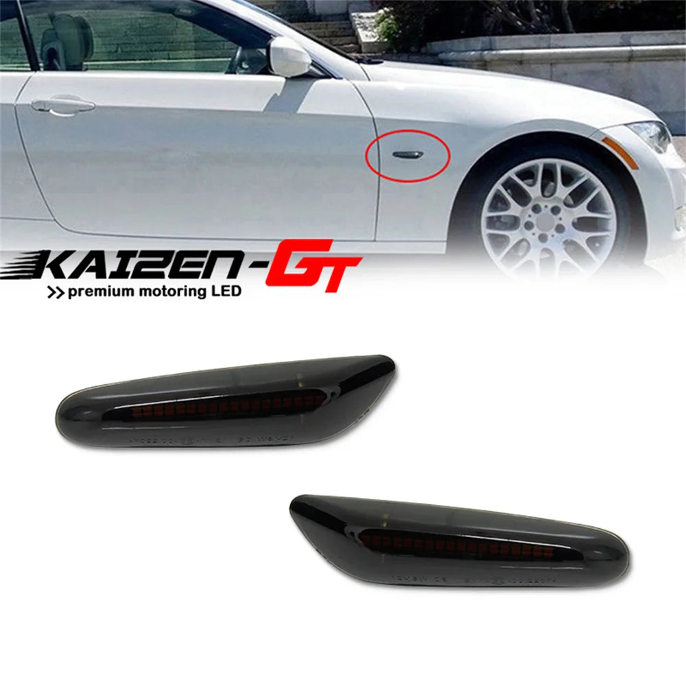 LED sideblinklys foran – røykfarget, for BMW 1-, 3- og 5-serie
