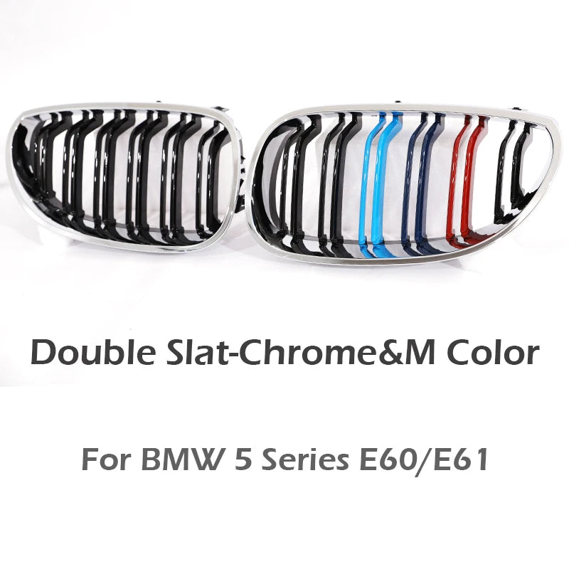 Nyregrill i gloss black / karbonlook for BMW 5-serie E60/E61 (2004–2009)